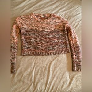 Pink Ombré Knit Cropped Sweater. S.
